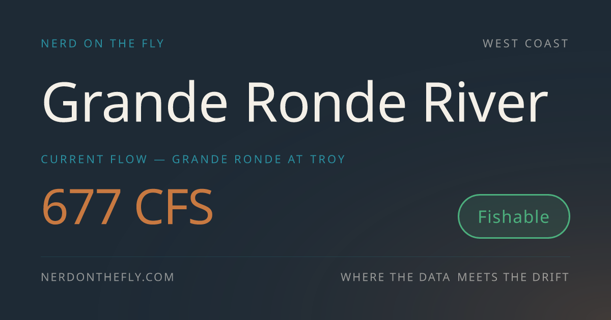 Grande Ronde River Fly Fishing Conditions | Nerd on the Fly