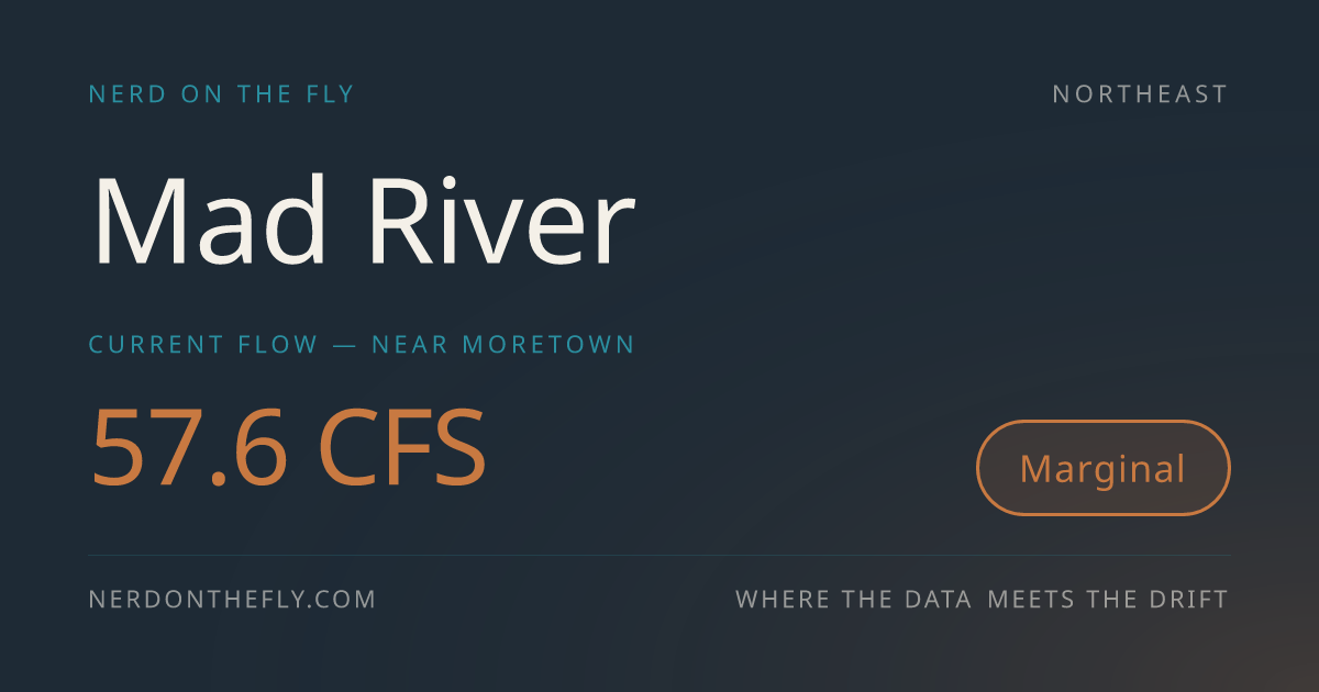 Mad River Fly Fishing Conditions | Nerd on the Fly